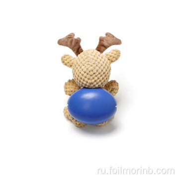 игрушка в форме оленя из натурального каучука жевательная игрушка для домашних животных